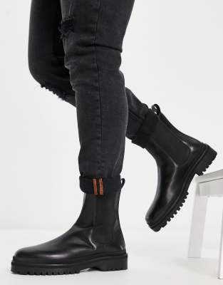 Walk London astoria chelsea boots in black leather