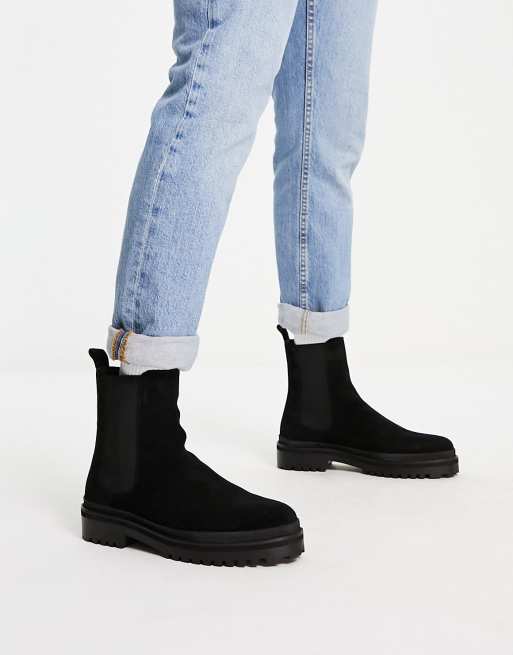 Melankoli arrangere Fitness Walk London Astoria Chelsea boots in black suede | ASOS