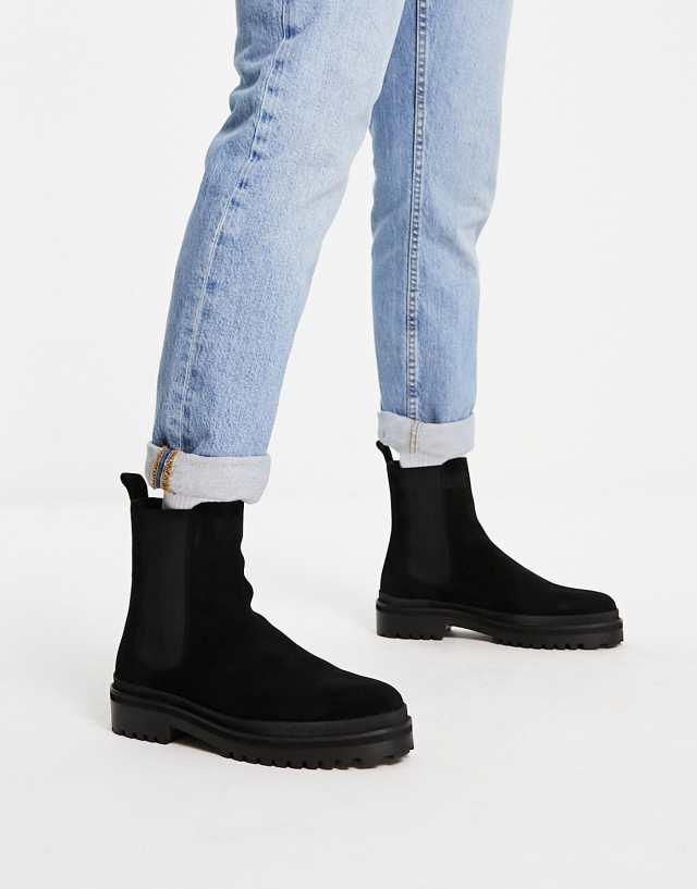 WALK LONDON - astoria chelsea boots in black suede