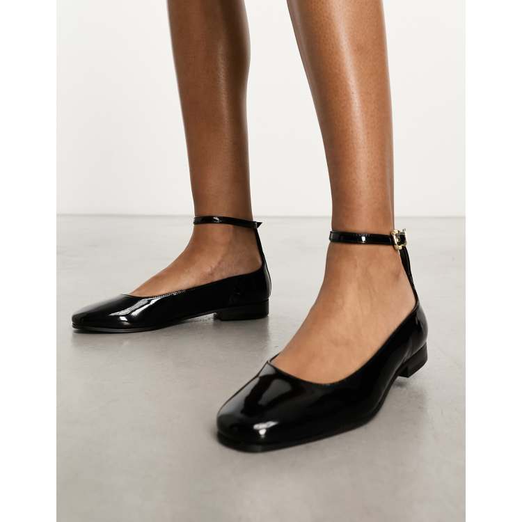 Pointed toe flats with ankle strap hotsell