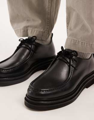 Walk London Brooklyn Apron Shoes In Black