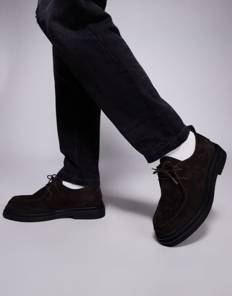 Walk London - Brooklyn - Chaussures façon mocassins en daim - Marron - view 1