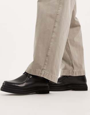 Walk London - Brooklyn - Chaussures façon mocassins - Noir