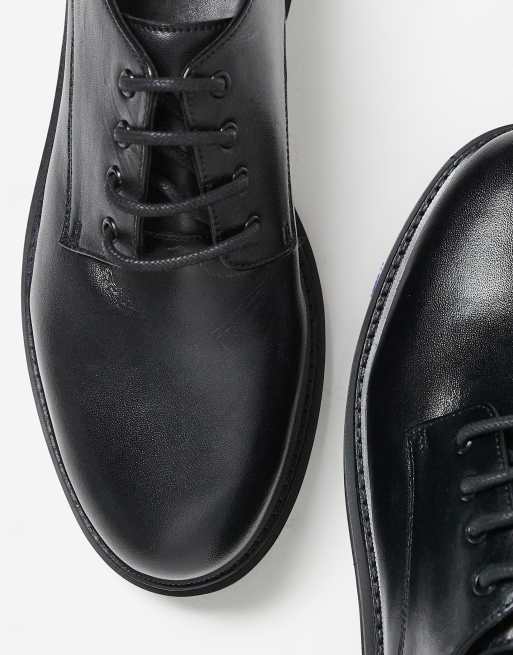 Walk London Brooklyn derby shoes in black leather