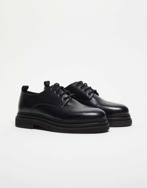 Walk London Brooklyn derby shoes in black leather