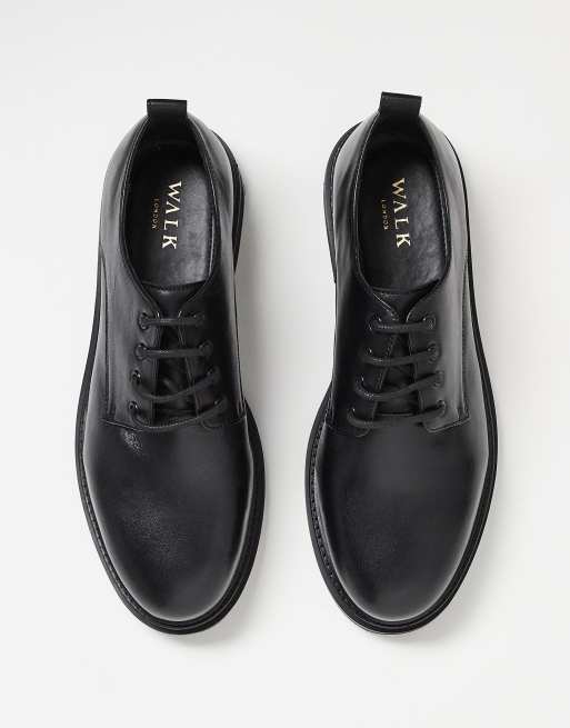 Walk London Brooklyn derby shoes in black leather