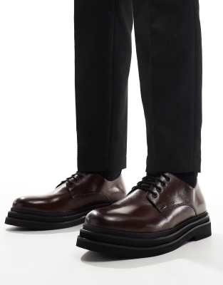 Brooklyn Derby shoes in brown leather