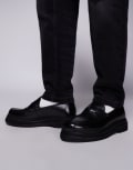 [WALK LONDON] Walk London Brooklyn penny loafers in black leather 40 Black
