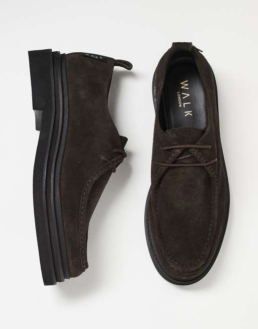 Walk London – Brooklyn – Wildleder-Schuhe in Braun mit abgenähtem Schuhblatt, 2 von 5