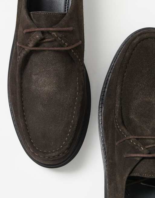 Walk London – Brooklyn – Wildleder-Schuhe in Braun mit abgenähtem Schuhblatt, 3 von 5