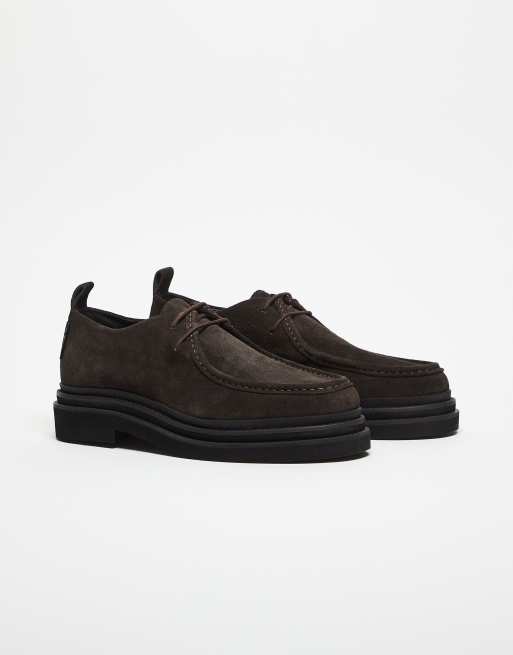 Walk London – Brooklyn – Wildleder-Schuhe in Braun mit abgenähtem Schuhblatt, 4 von 5