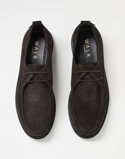Walk London – Brooklyn – Wildleder-Schuhe in Braun mit abgenähtem Schuhblatt, 5 von 5