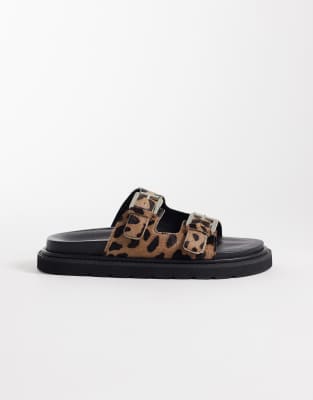 Walk London Budapest Double Strap Sandals In Multi