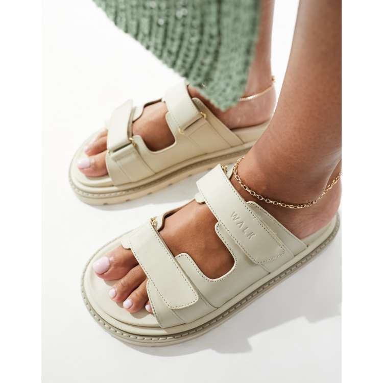Off white strap slides hotsell