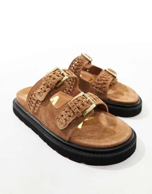 Walk London – Budapest – Ljusbruna vävda sandaler , 3 av 4