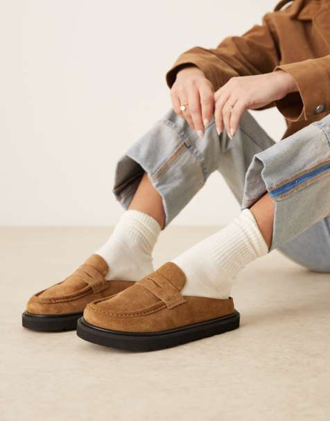 Walk London Budapest slip on loafers in tan - view 1