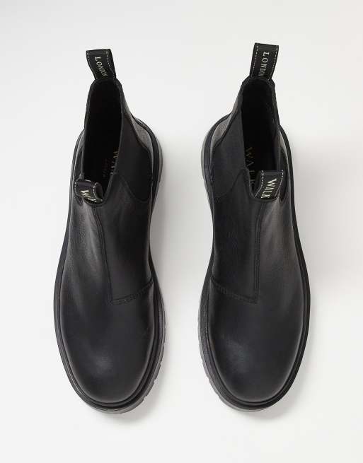 Walk London - Callum - Bottines Chelsea à surpiqûres - Noir, 5 de 5