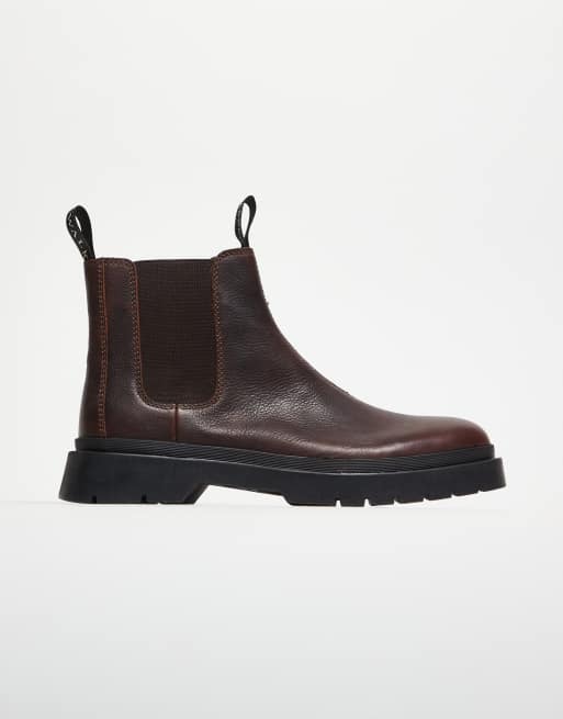 Walk London – Callum – Brązowe sztyblety z przeszyciami, 2 z 5