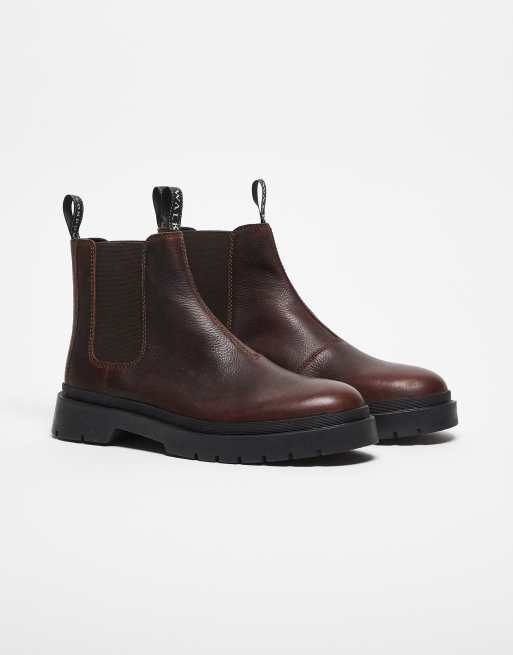 Walk London – Callum – Chelsea-Stiefel in Braun mit Naht, 4 von 5