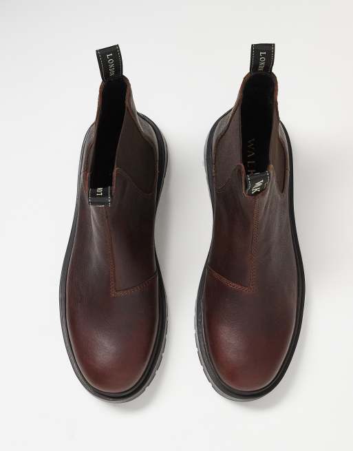 Walk London – Callum – Chelsea-Stiefel in Braun mit Naht, 5 von 5