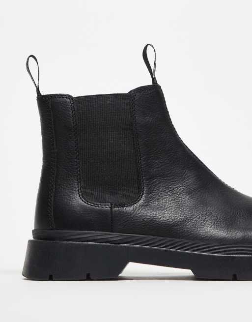 Walk London – Callum – Czarne sztyblety z przeszyciami, 3 z 5