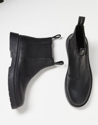 Walk London Callum Seam Chelsea Boots In Black