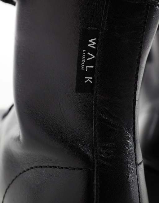 Walk London - Callum - Veterlaarzen in zwart leer, 3 van 4