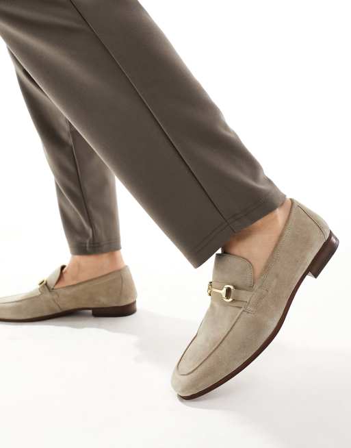  Walk London – Capri – Loafer aus Wildleder in Steinbeige mit Besatz, 3 von 4
