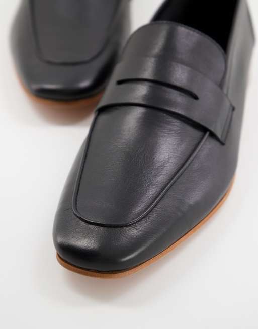 Walk London Capri Penny loafers in nappa black leather, 2 of 4