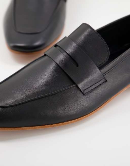 Walk London Capri Penny loafers in nappa black leather, 3 of 4