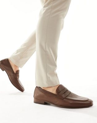 Capri saddle loafers in brown leather