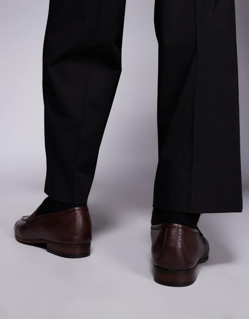 Walk London Capri saddle loafers in brown leather , 3 of 4