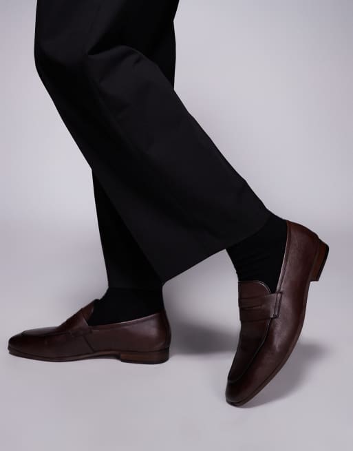 Walk London Capri saddle loafers in brown leather , 4 of 4