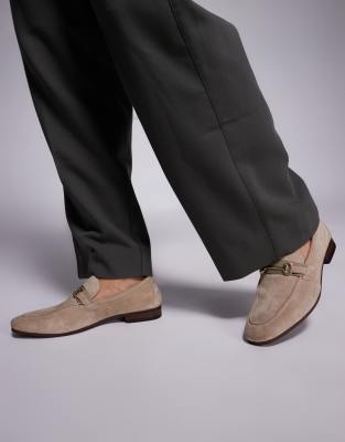 Capri - Wildleder-Loafer in Steinbeige mit Besatz-Neutral Neutral 42