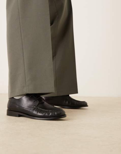 Walk London - Cera - Chaussures bateau en cuir - Noir - view 1