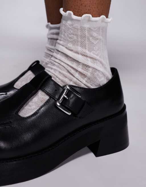 Walk London Cheryl buckle shoes in black leather, 4 of 4