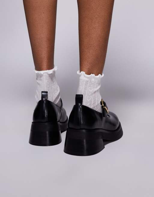 Walk London Cheryl mary jane shoes in black smooth leather, 4 of 4