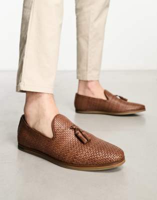 woven tassel loafers mens