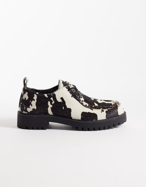 Walk London Clara apron shoes in cow print - view 1