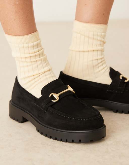 Walk London – Clara – Wildleder-Loafer in Schwarz mit Besatz, 4 von 4