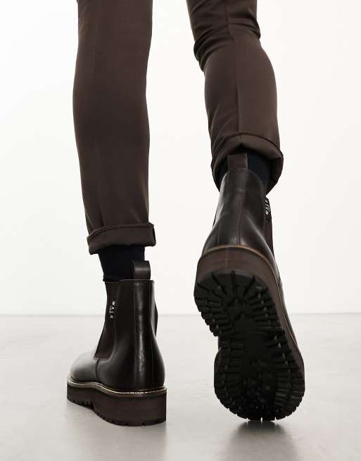 Walk London - Connery - Chelsea boots in bruin leer, 2 van 4