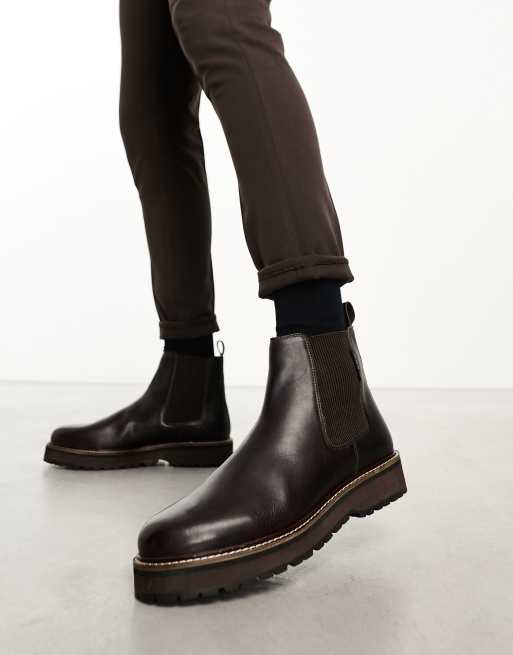 Walk London - Connery - Stivaletti Chelsea in pelle marroni, 4 di 4