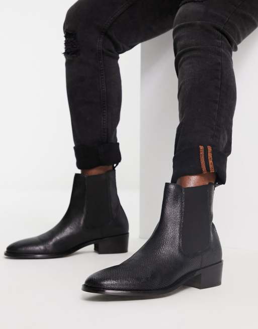 Bottines cheap noires serpent