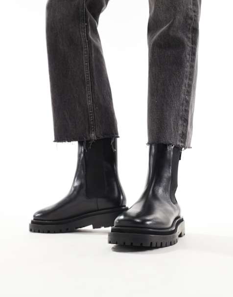 Walk London Dana chelsea boots in black leather - view 1