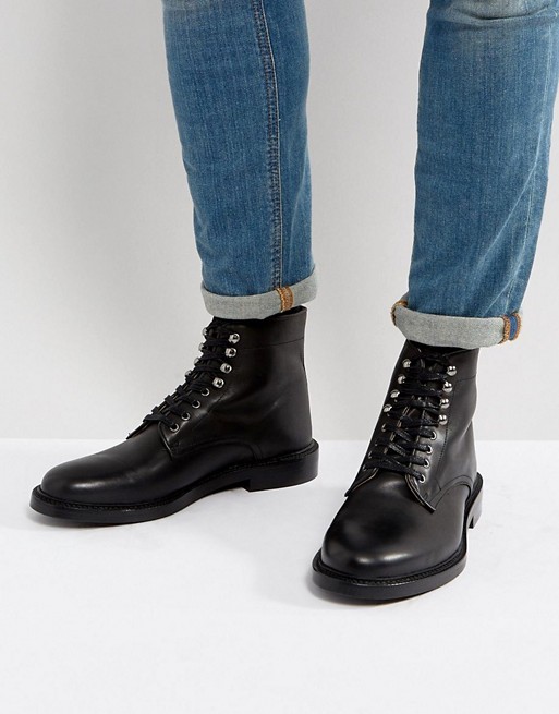 Walk London Darcy Leather Lace Up Boots | ASOS