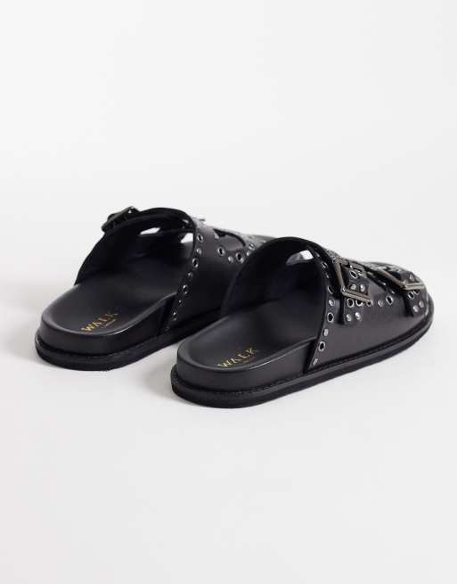 Walk London - Dolly - Leren sandalen in zwart, 3 van 4