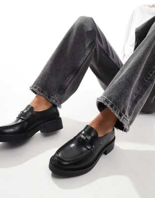 Thumbnail - WALK LONDON - Dolly - Penny-Loafer in Schwarz aus Leder