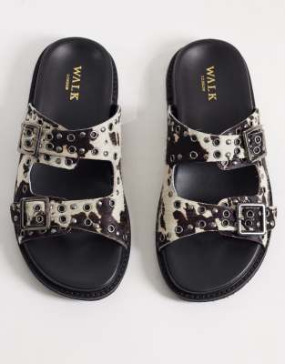 Dolly - Sandalen mit Kuhfellmuster-Bunt Bunt 40