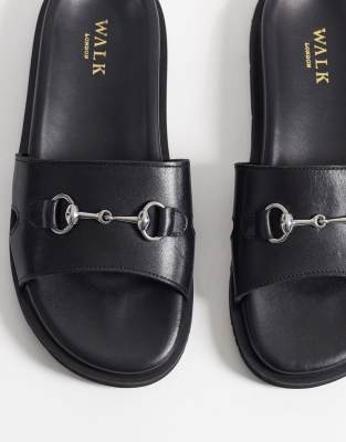 Donna - Claquettes en cuir - Noir 39