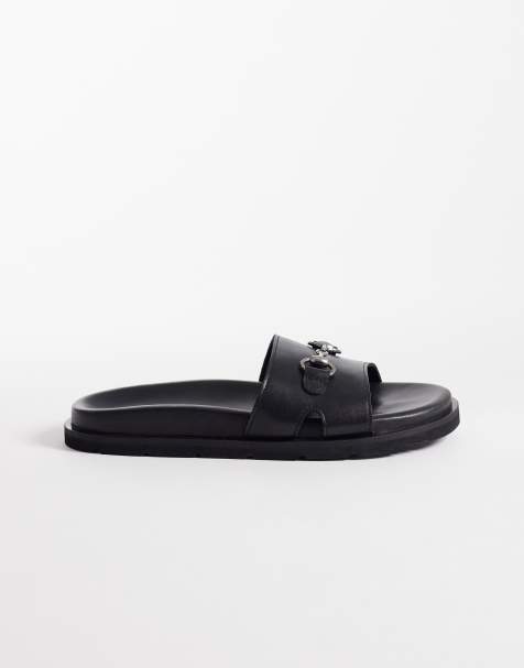 Walk London – Donna – Slider aus Leder in Schwarz - view 1